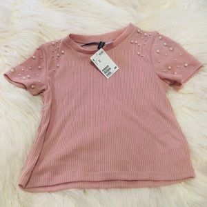 H&M Top with pearls